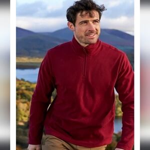 COLUMBIA MICRO FLEECE MEN'S QUARTER ZIP PULLOVER OMNISHADE MEDIUM LIKE NEW